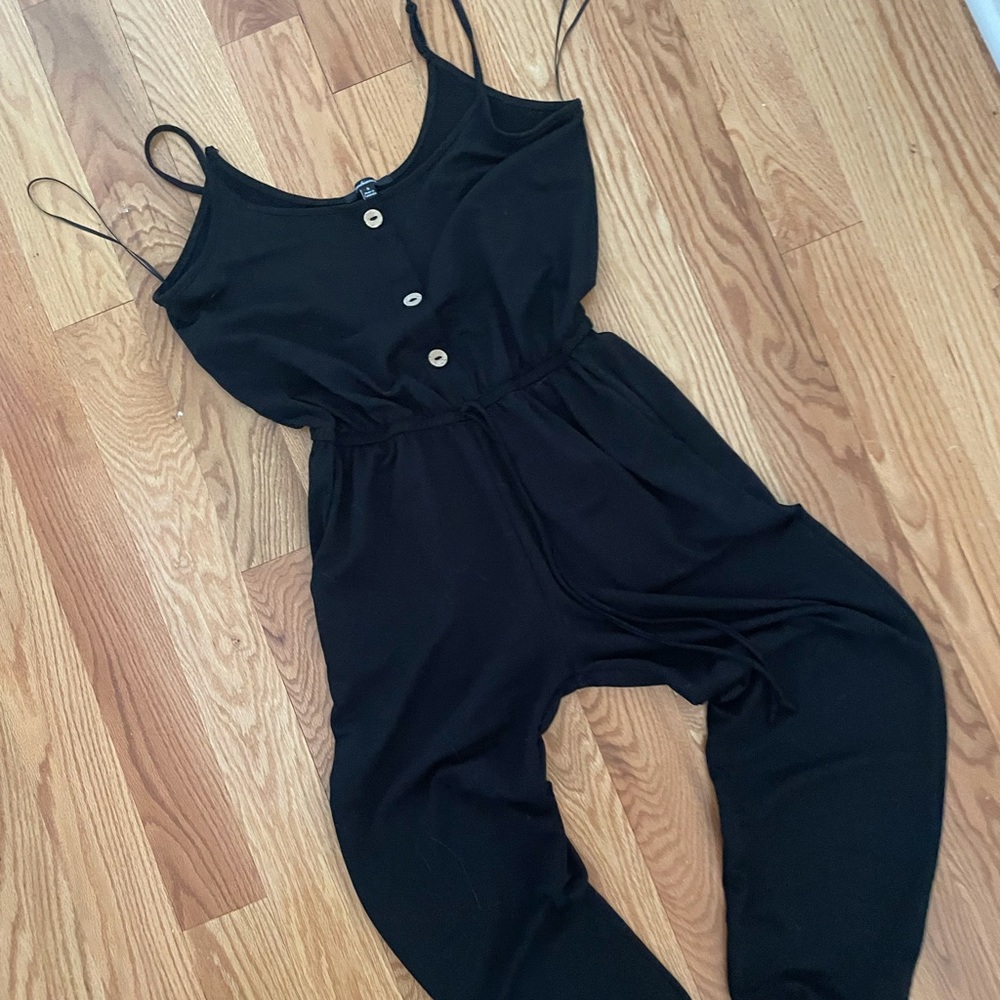 Fashion nova black one piece romper jumpsuit- size small- ankle length - Picture 5 of 12